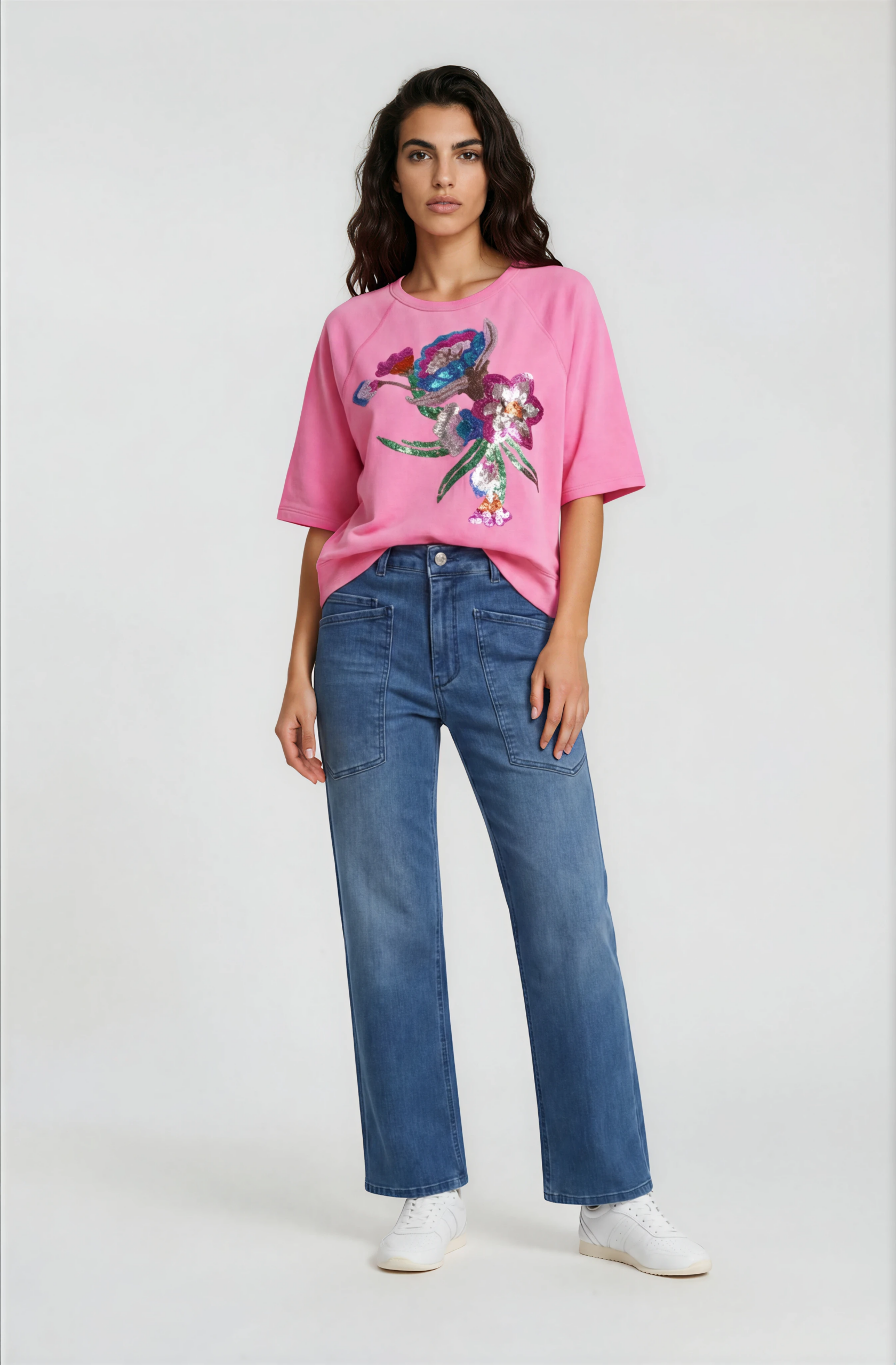 Sweater met kleurrijke bloemen - Afbeelding 3
