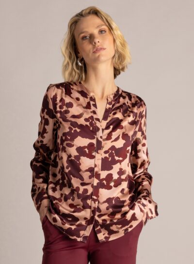 Blouse met opstaande hals