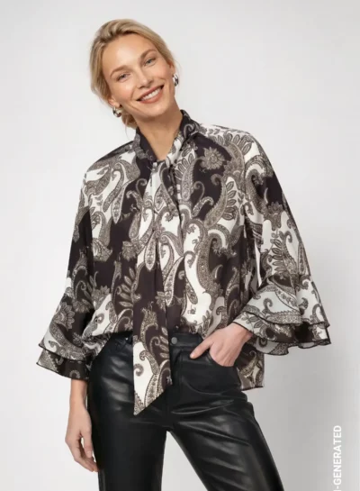 Blouse met paisleypatroon