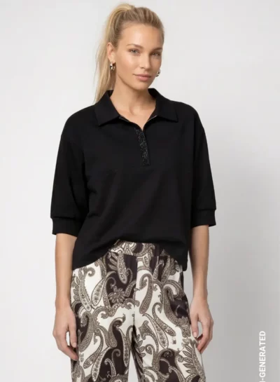 Sweatshirt met strass-steentjes
