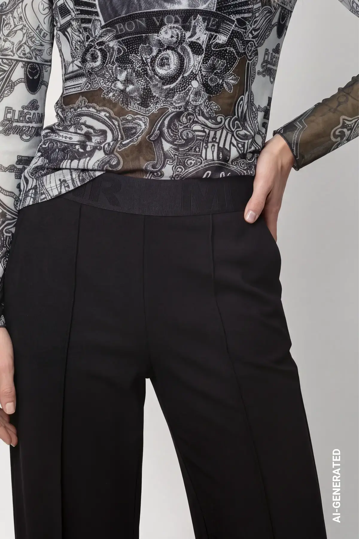 Broek met letters band - Afbeelding 2