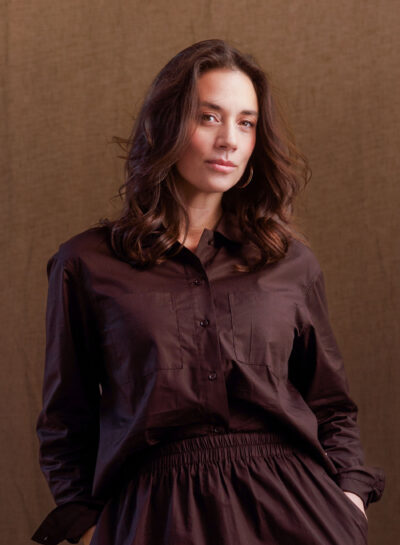 Blouse met borstzakken