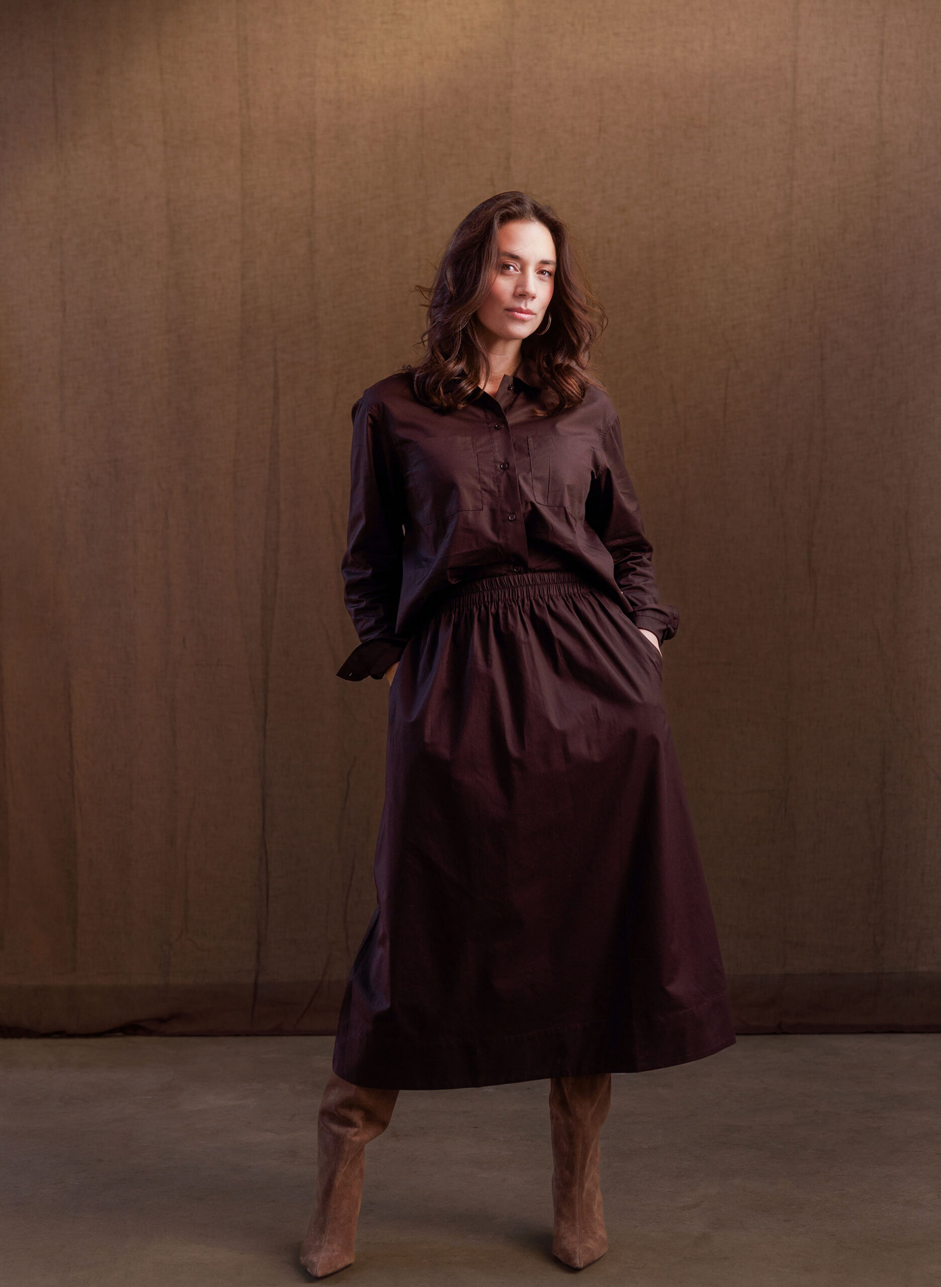 Katoenen rok met elastische taille - Afbeelding 2