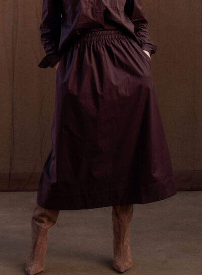 Katoenen rok met elastische taille