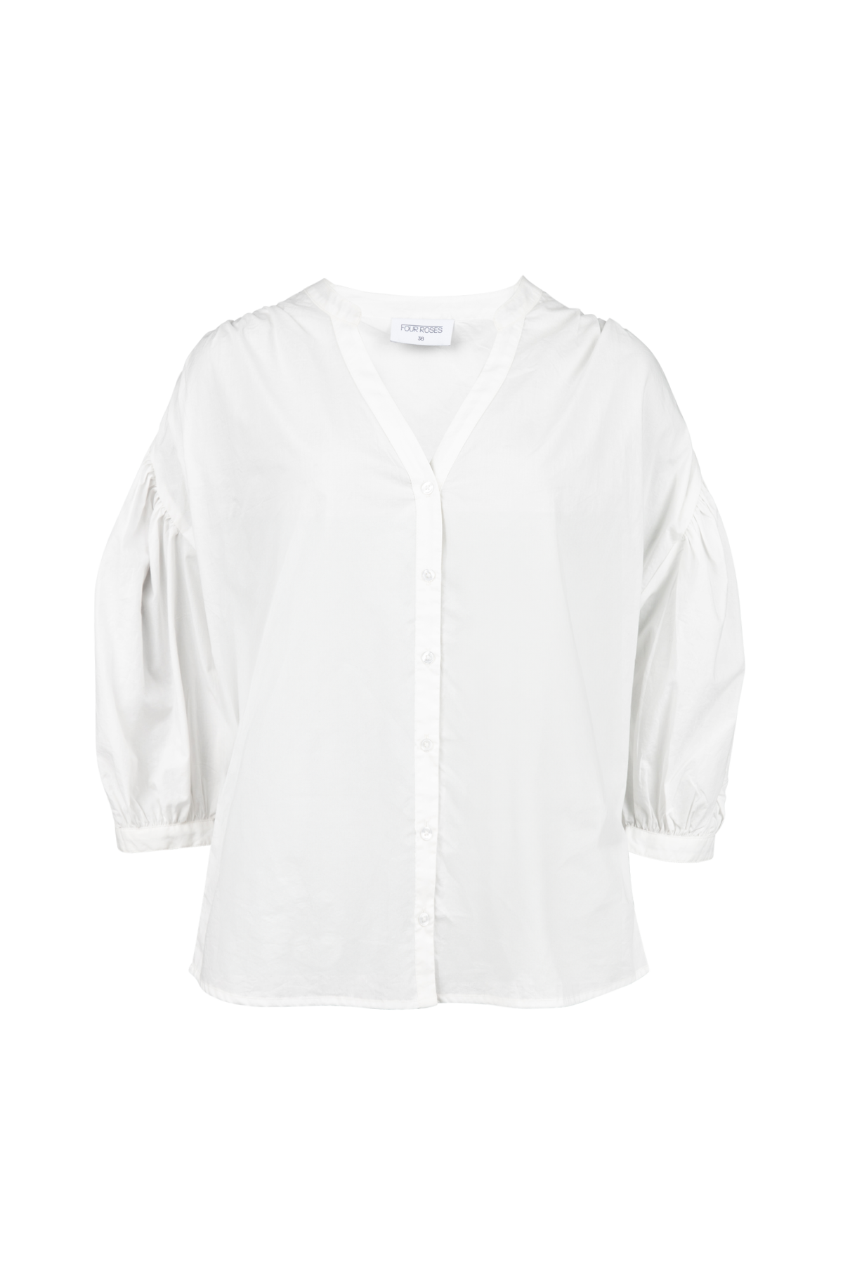 Blouse in popeline met broderie - Afbeelding 4