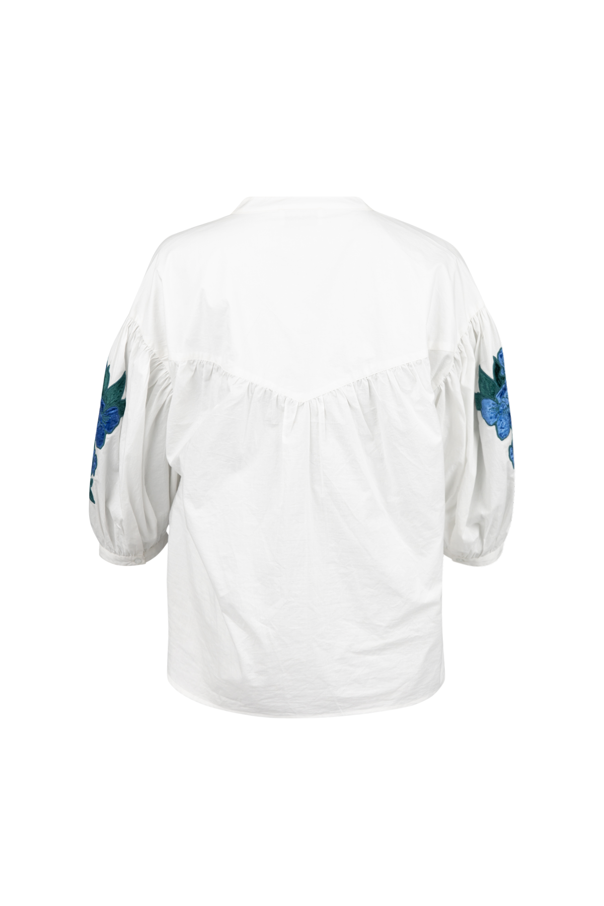 Blouse in popeline met broderie - Afbeelding 5