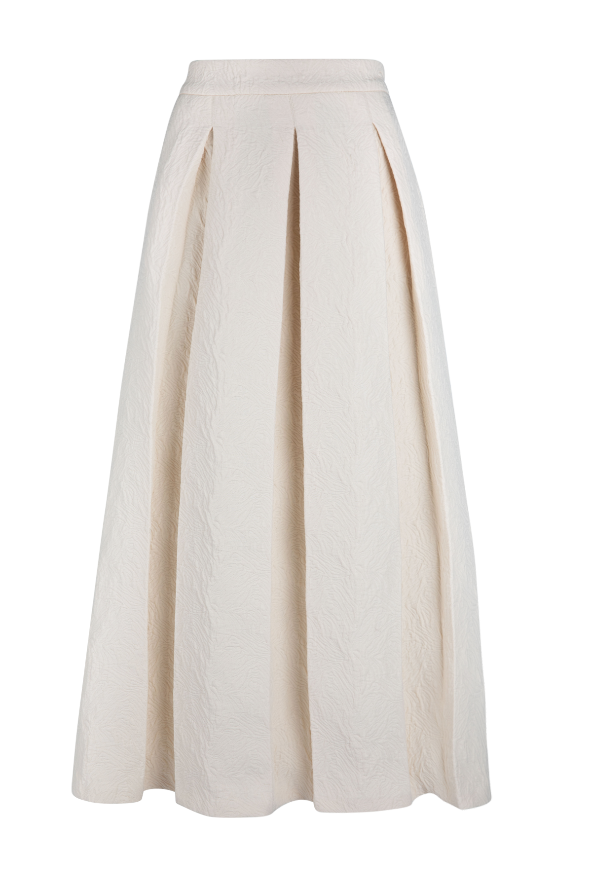Ecru statement rok in jacquardstof - Afbeelding 4