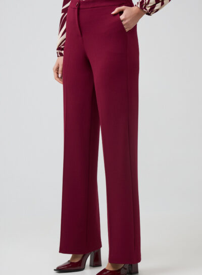 Geklede broek met brede pijpen