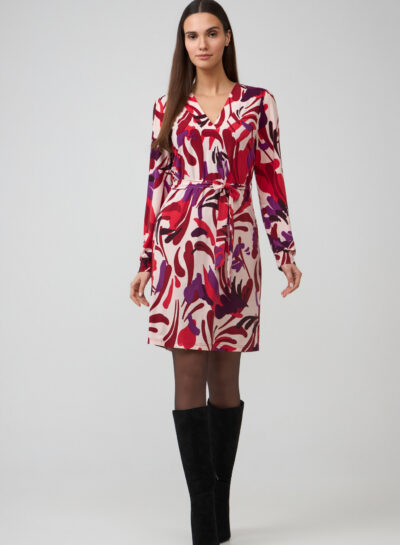 Jurk met V-hals en print
