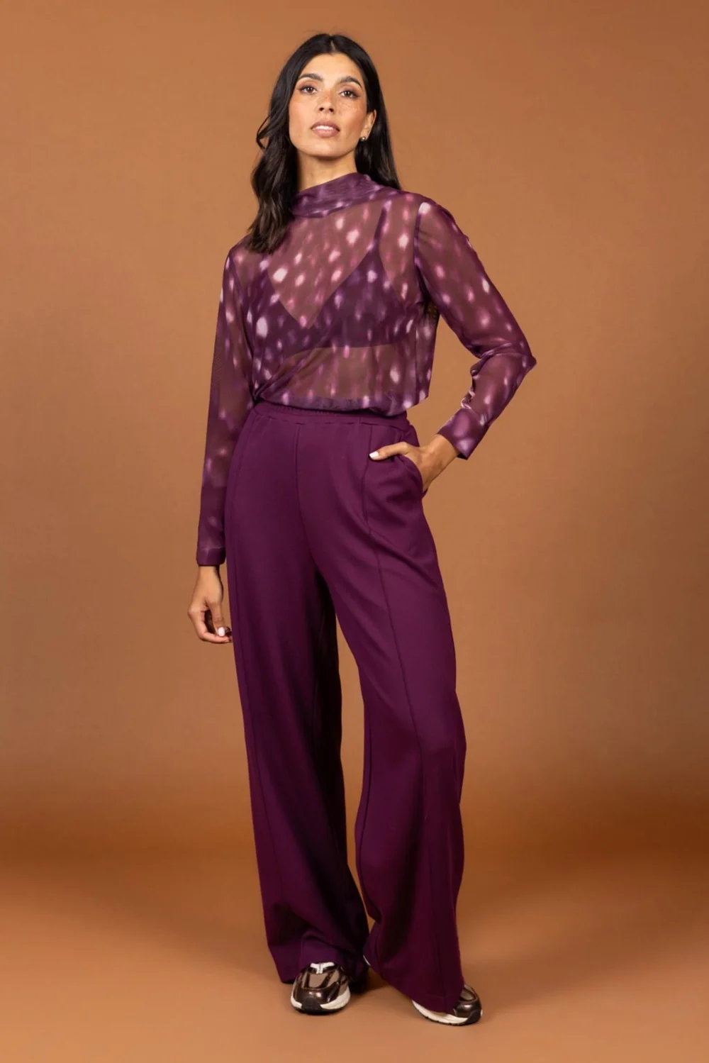 Longsleeve in mesh met print - Afbeelding 2