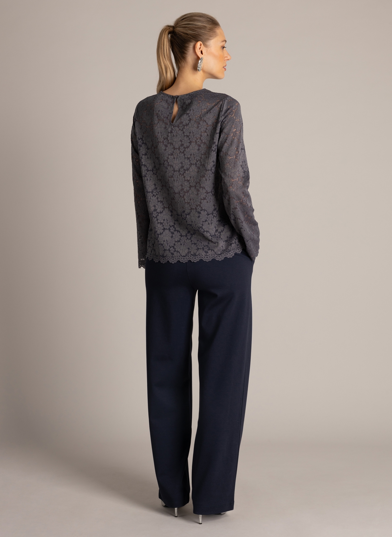 Kanten longsleeve met lange mouwen - Afbeelding 3