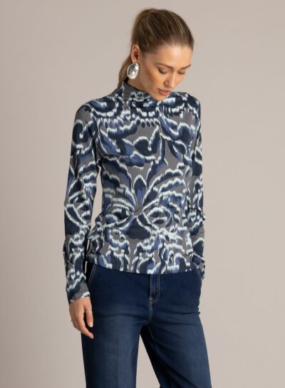 Aansluitende top met grafische print