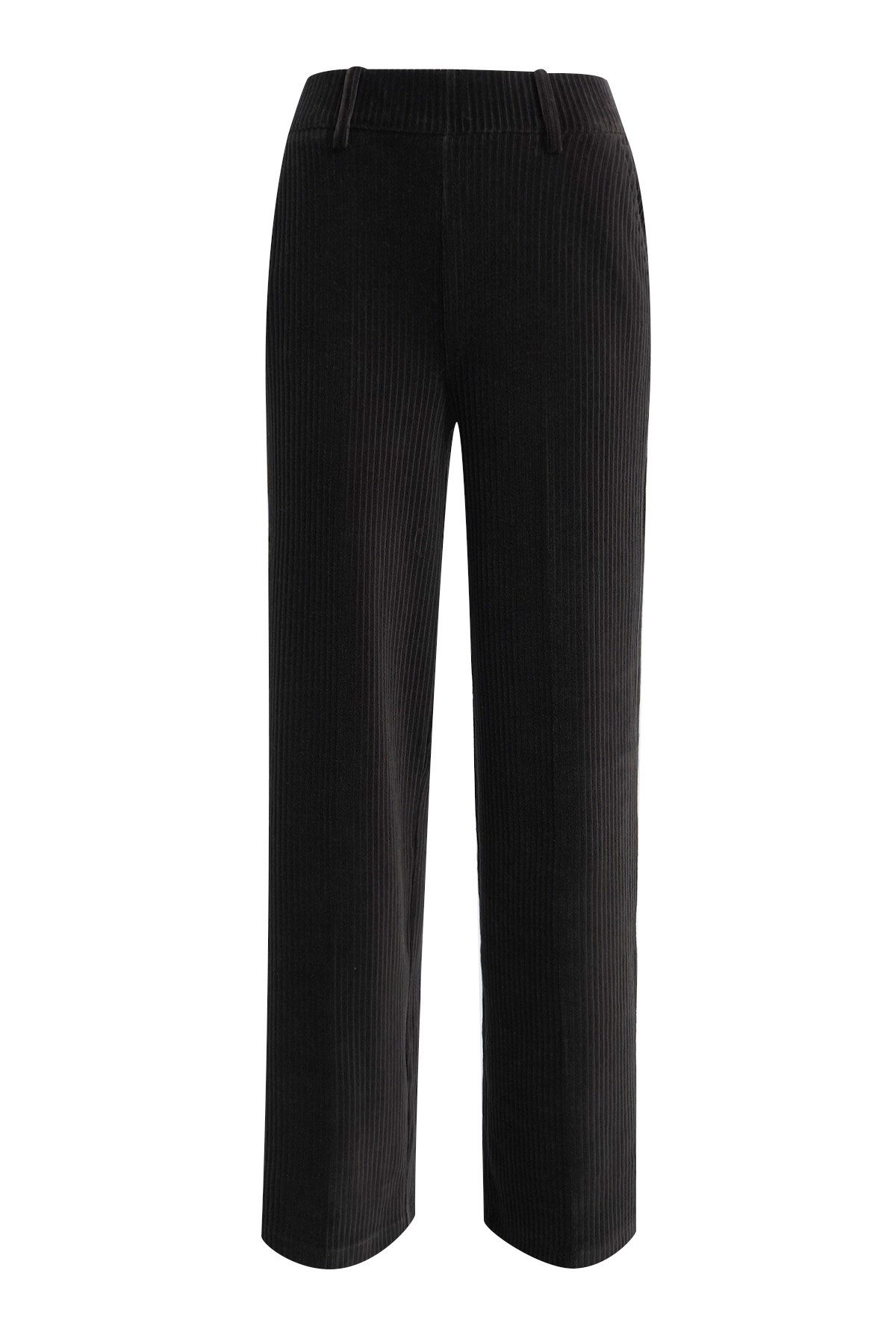 Ribfluwelen broek met brede pijpen - Afbeelding 4