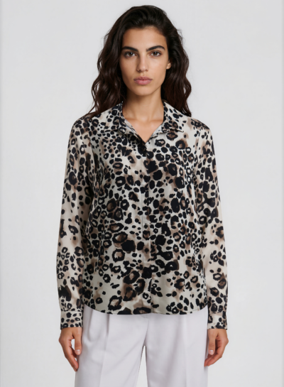 Blouse met panterprint