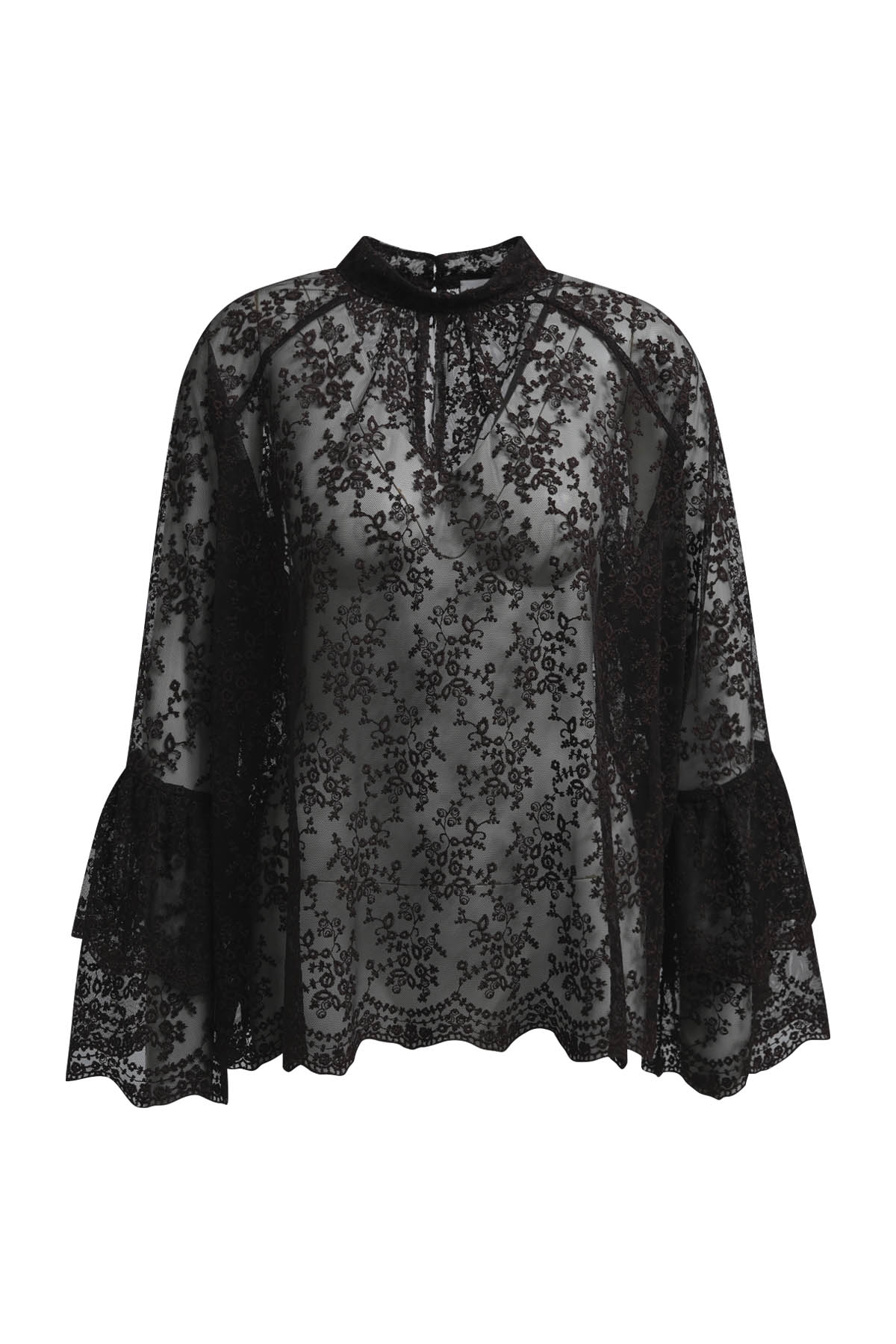 Transparant shirt met opstaande kraag milano italy