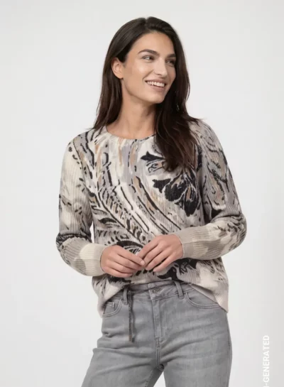 Gebreide trui met paisleypatroon