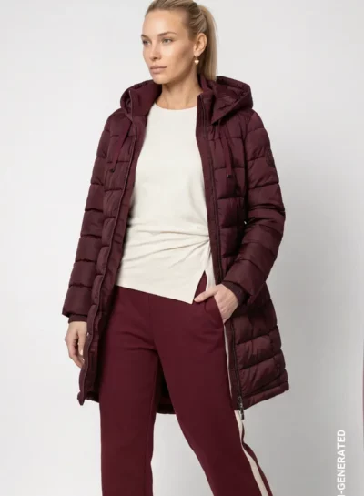 Gevoerde jas met lurex