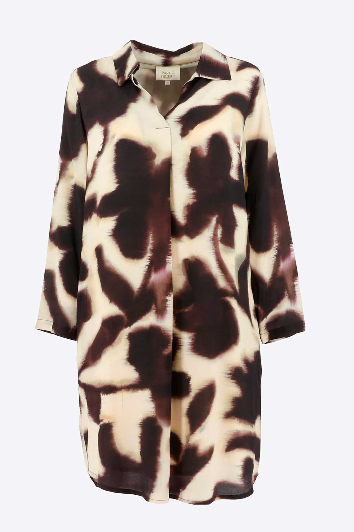 Jurk met kraag en print - Afbeelding 4