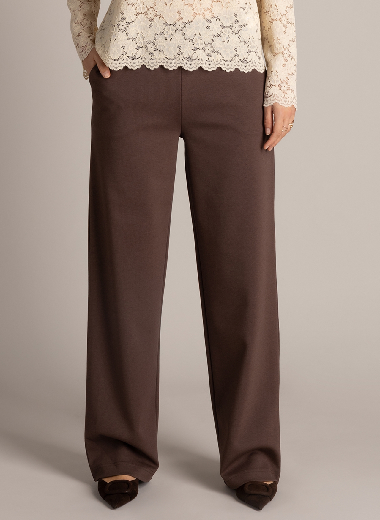 Comfortabele wide fit broek yest