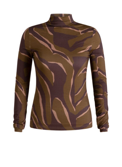 Slim fit shirt met turtle neck