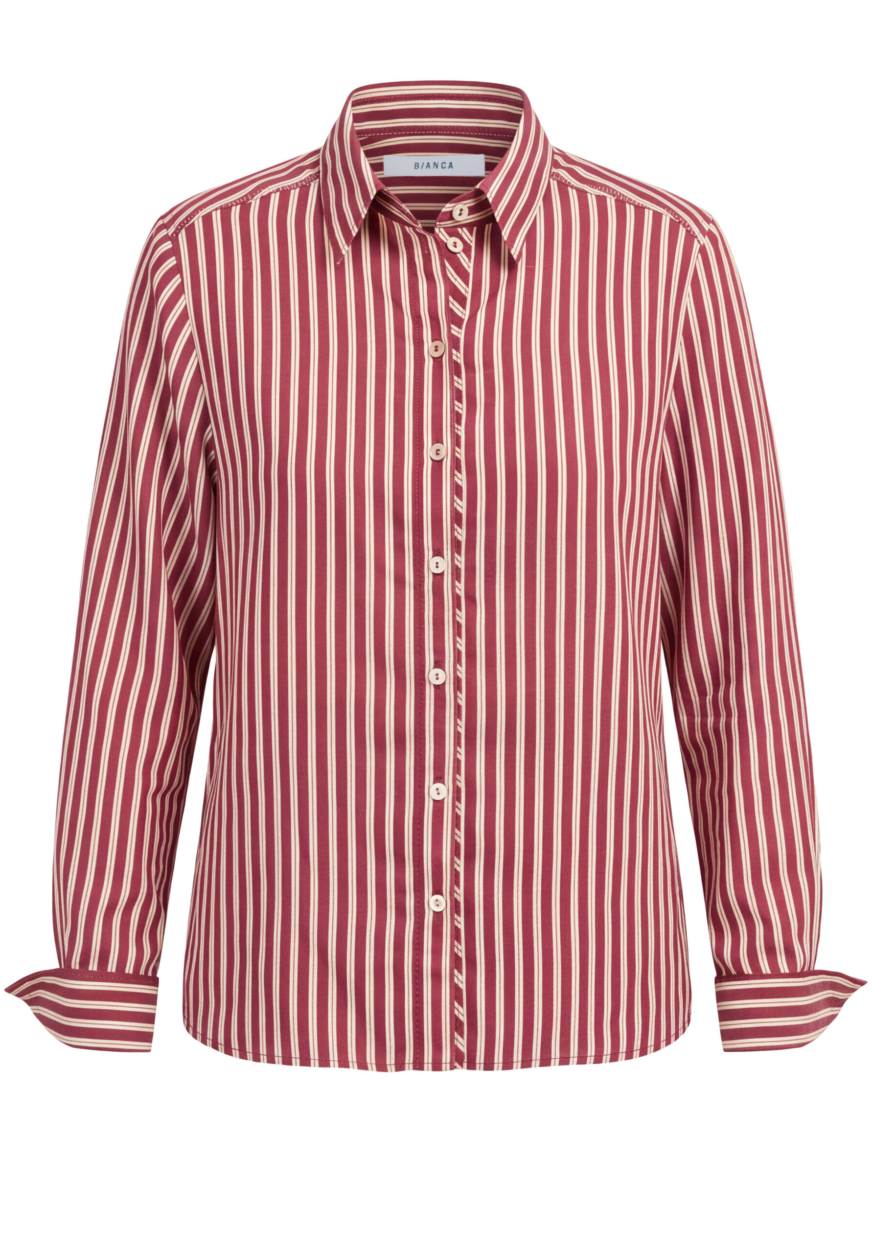 Gestreepte blouse met kraag - Afbeelding 4