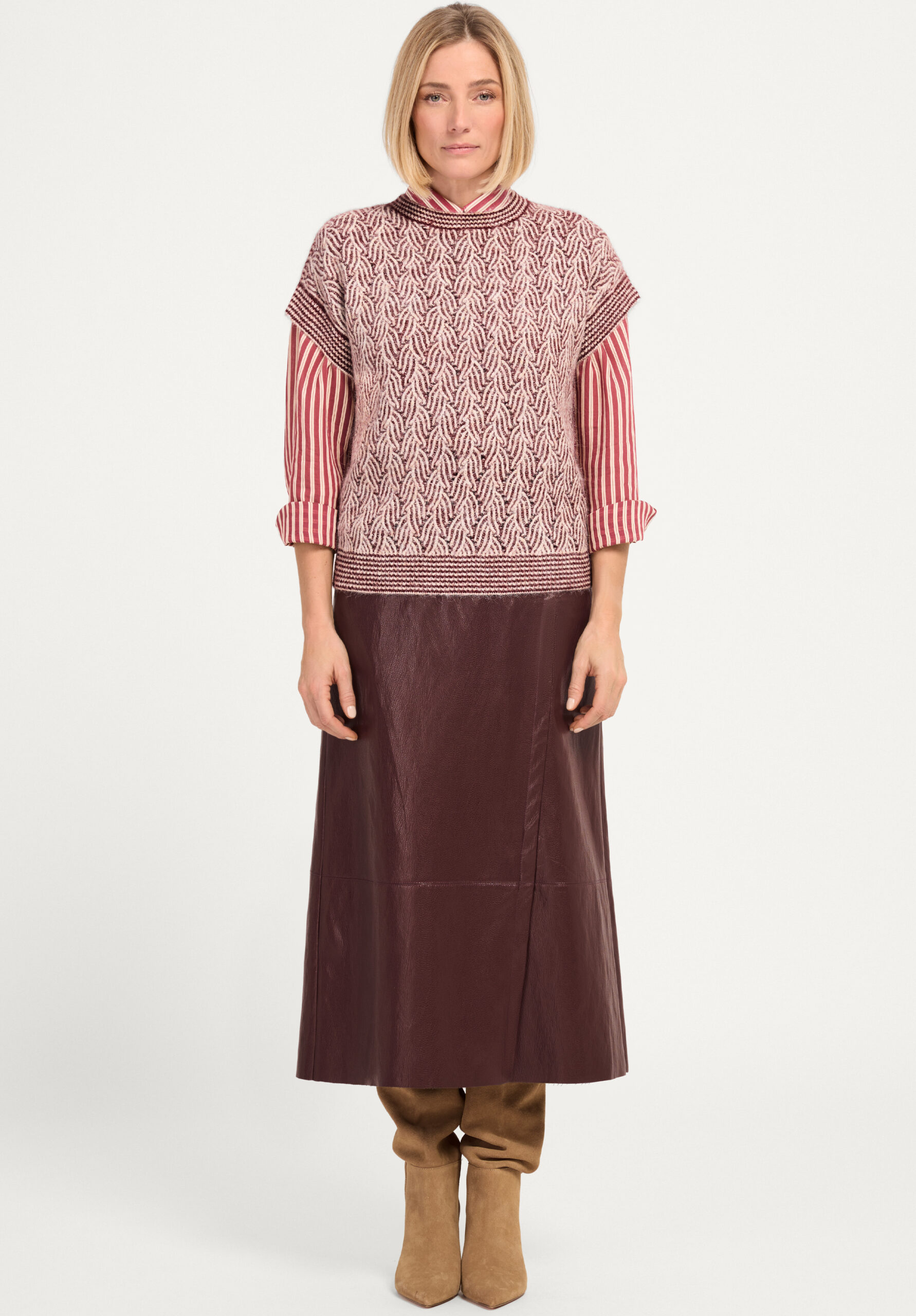 Gestreepte blouse met kraag - Afbeelding 3