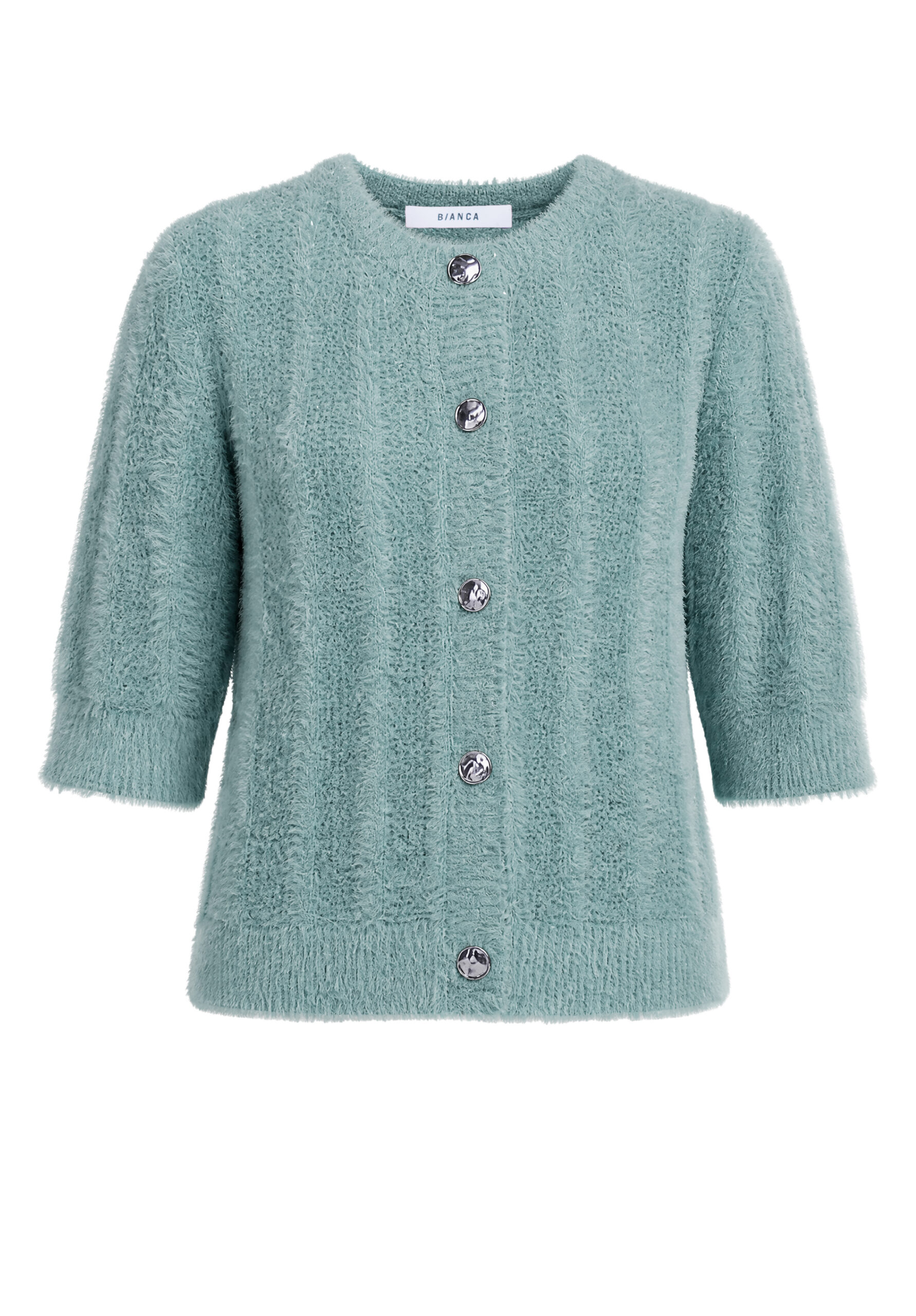 Gebreid vest met ronde hals - Afbeelding 5