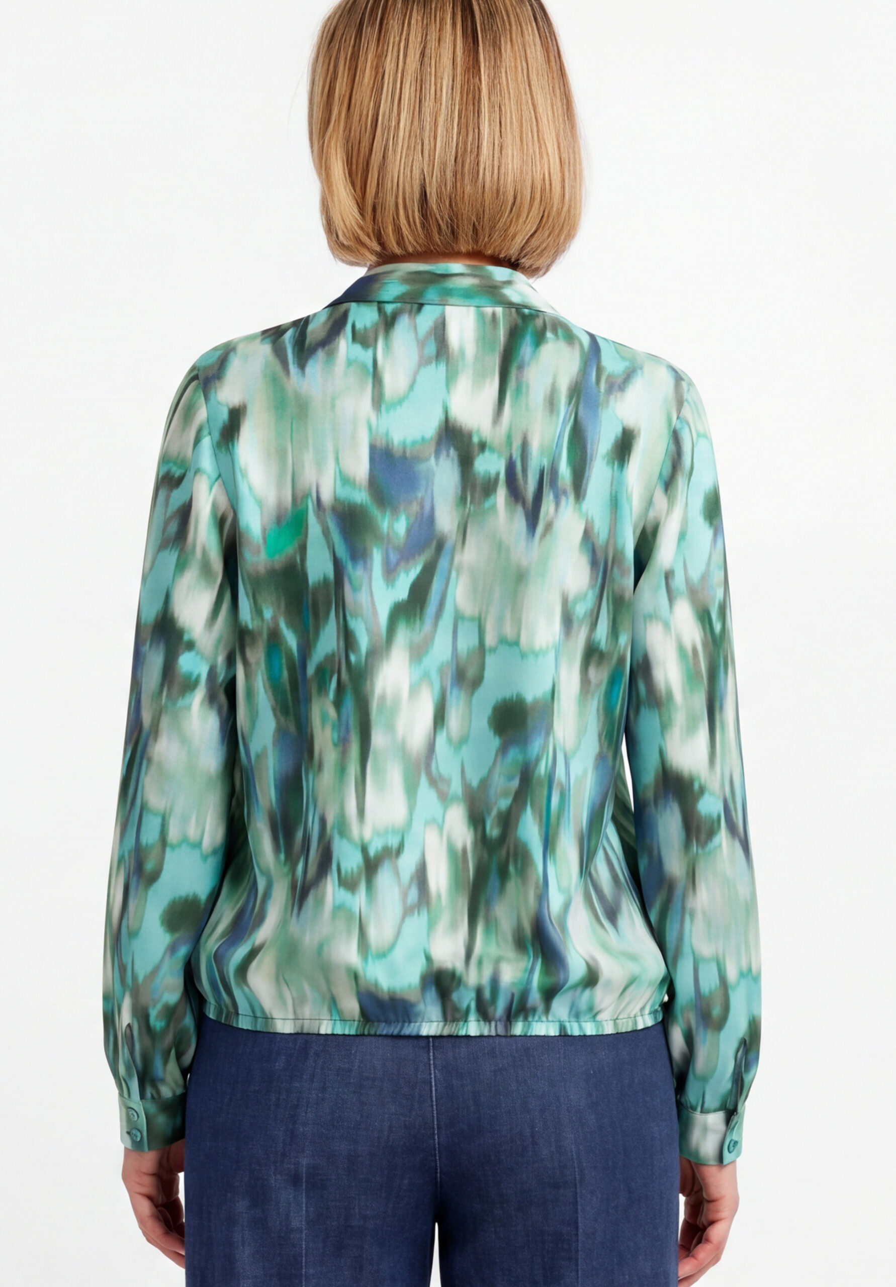Blouse met V-hals en kraag - Afbeelding 2
