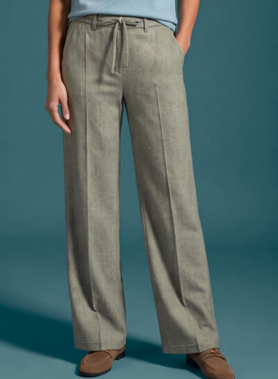 Geklede broek met brede pijpen