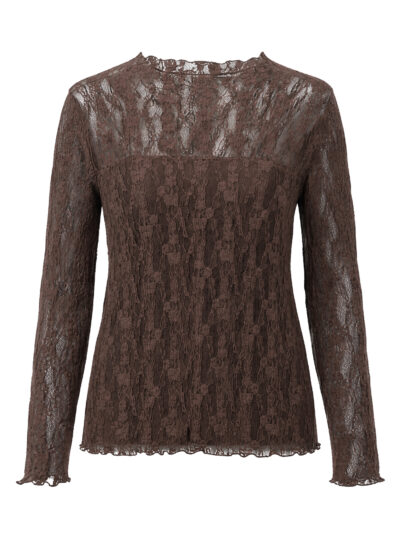Kanten shirt met lange mouwen
