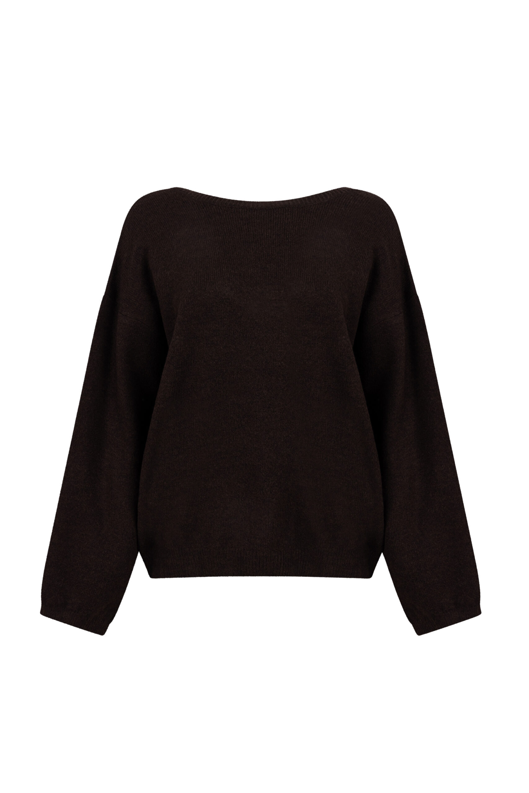 Bruine trui met open rug en strikdetail - Afbeelding 6