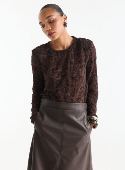 Bruine kanten top