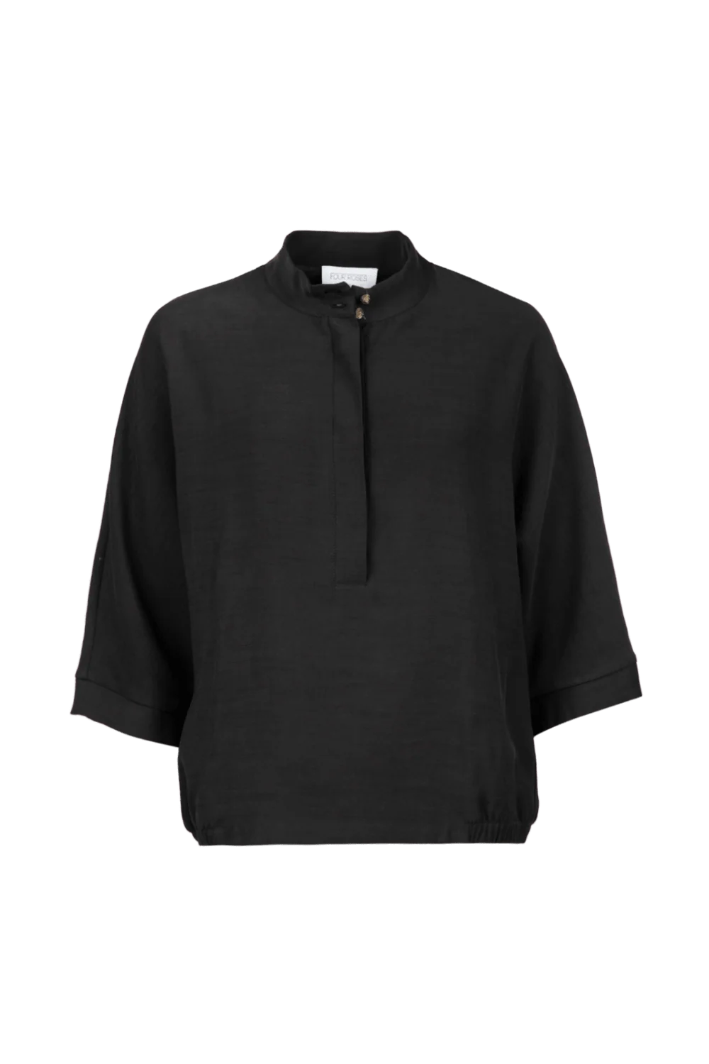 Blouse met driekwartmouw en opstaande kraag - Afbeelding 3