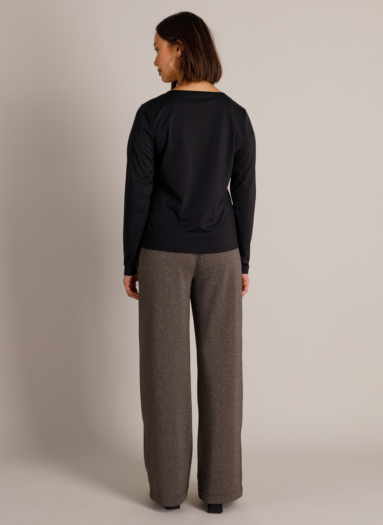 Travelstof longsleeve met glitterdetail - Afbeelding 3