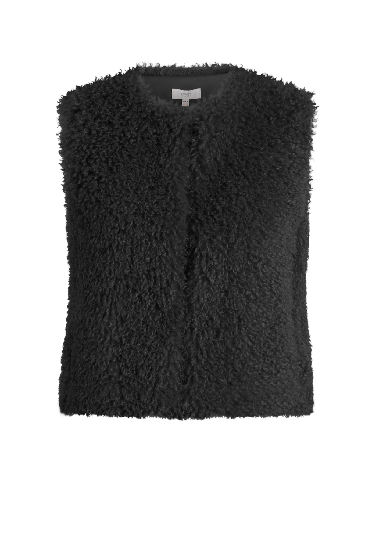 Kort gilet van imitatiebont yest