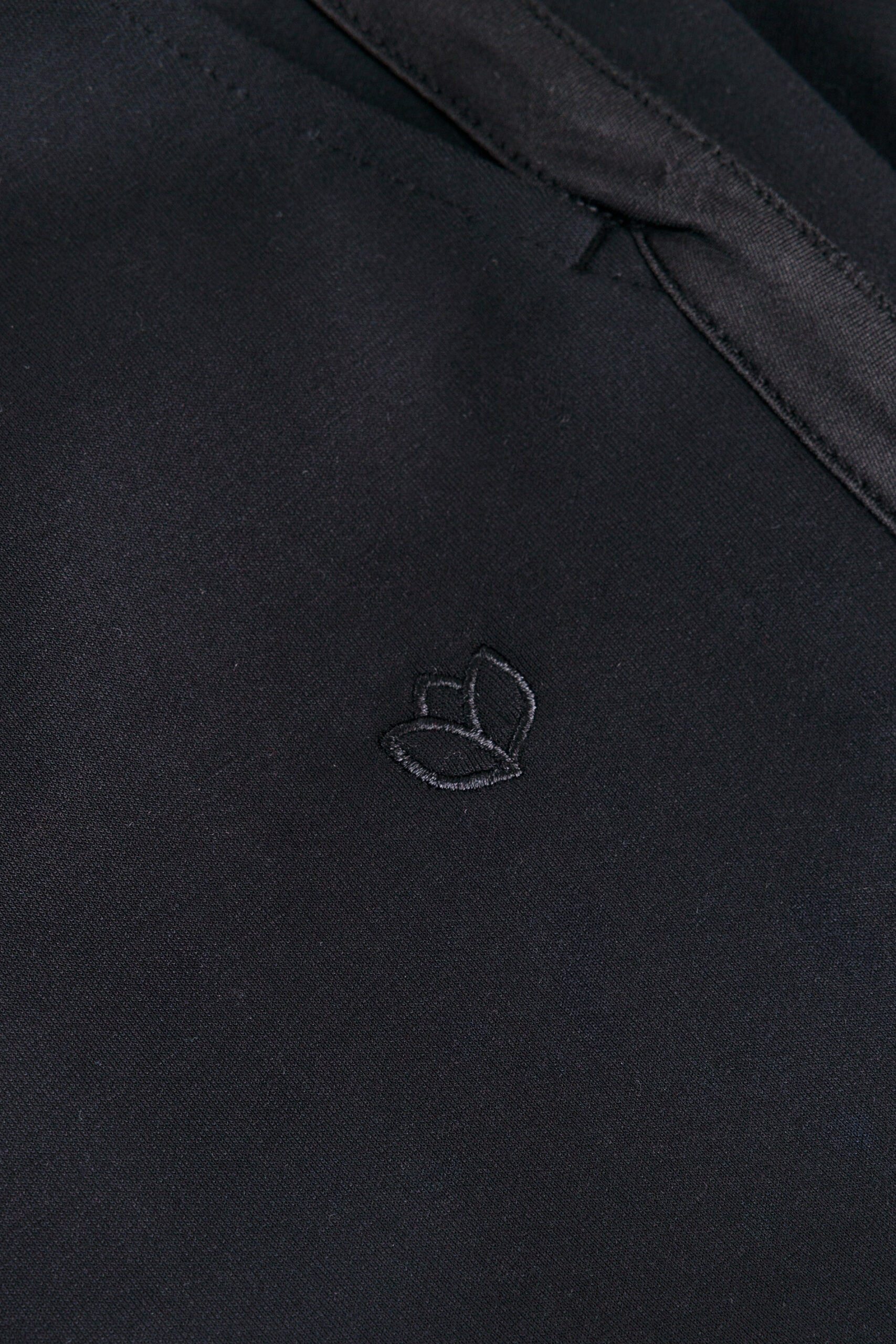 Wijde broek met satijnen bies - Afbeelding 4