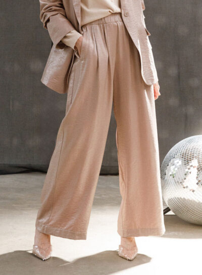 Wijde broek met elastische taille