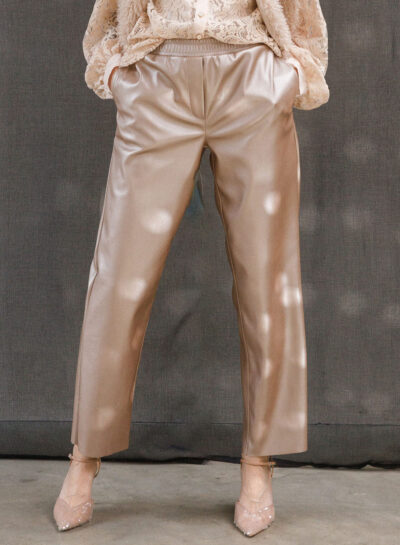 PU broek met elastische taille