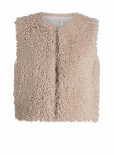 Kort gilet van imitatiebont