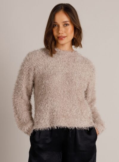 Fluffy trui met losse pasvorm