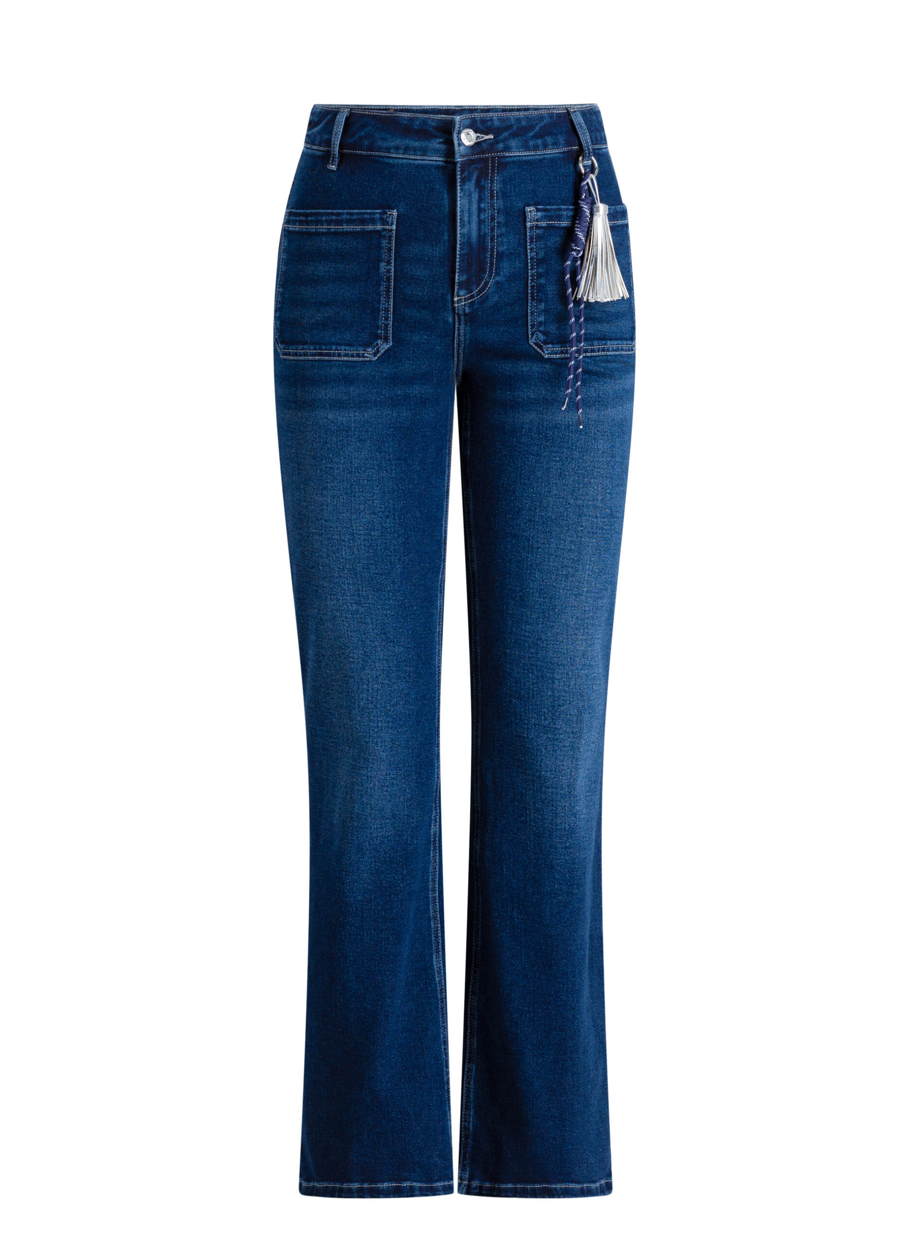 Flared jeans met opgestikte zakken - Afbeelding 4