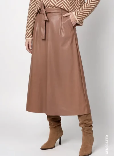 Leren-look rok