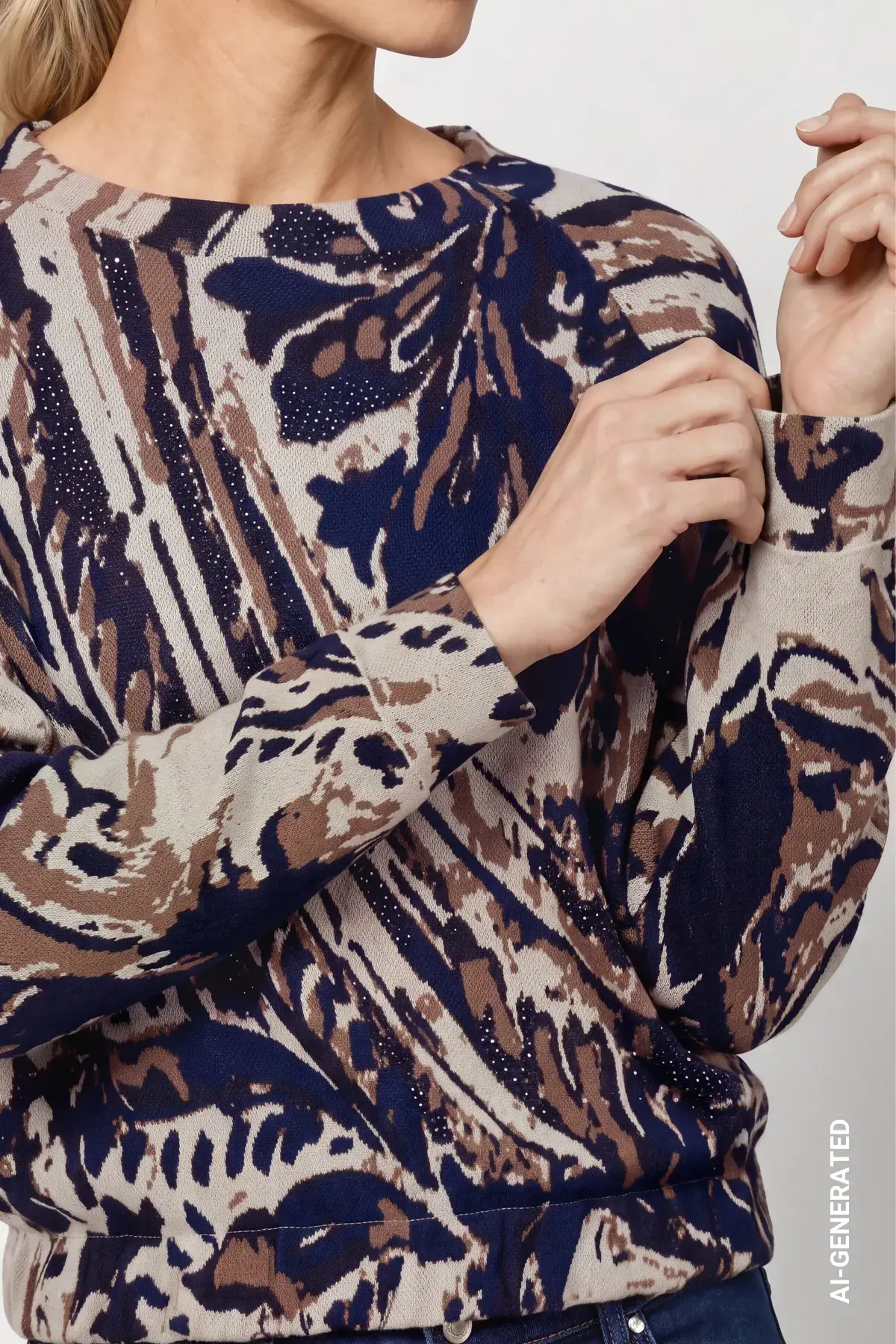 Trui met paisley-jacquard - Afbeelding 4