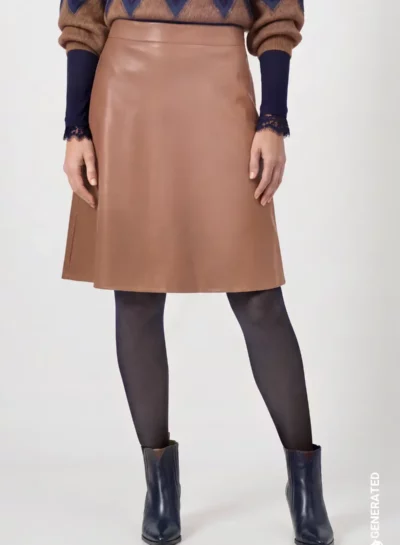 Lederlook rok