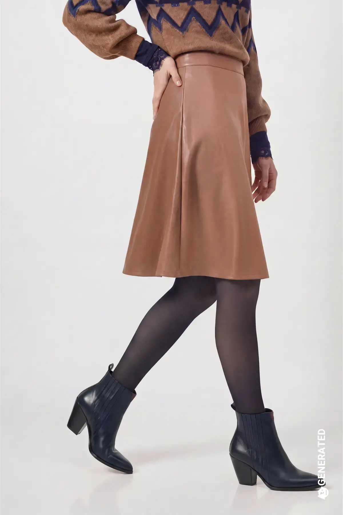 Lederlook rok - Afbeelding 3