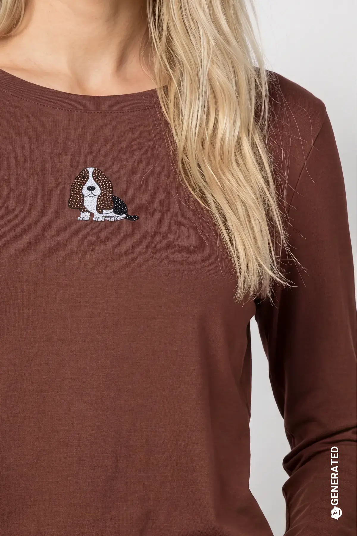 Shirt met lange mouwen en hondenprint - Afbeelding 4