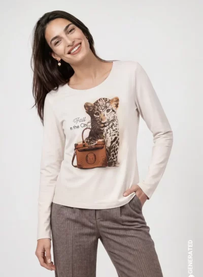 Shirt met lange mouwen en print