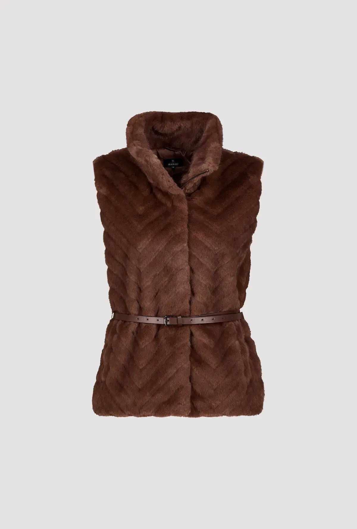 Kunstbond gilet met tailleceintuur - Afbeelding 6