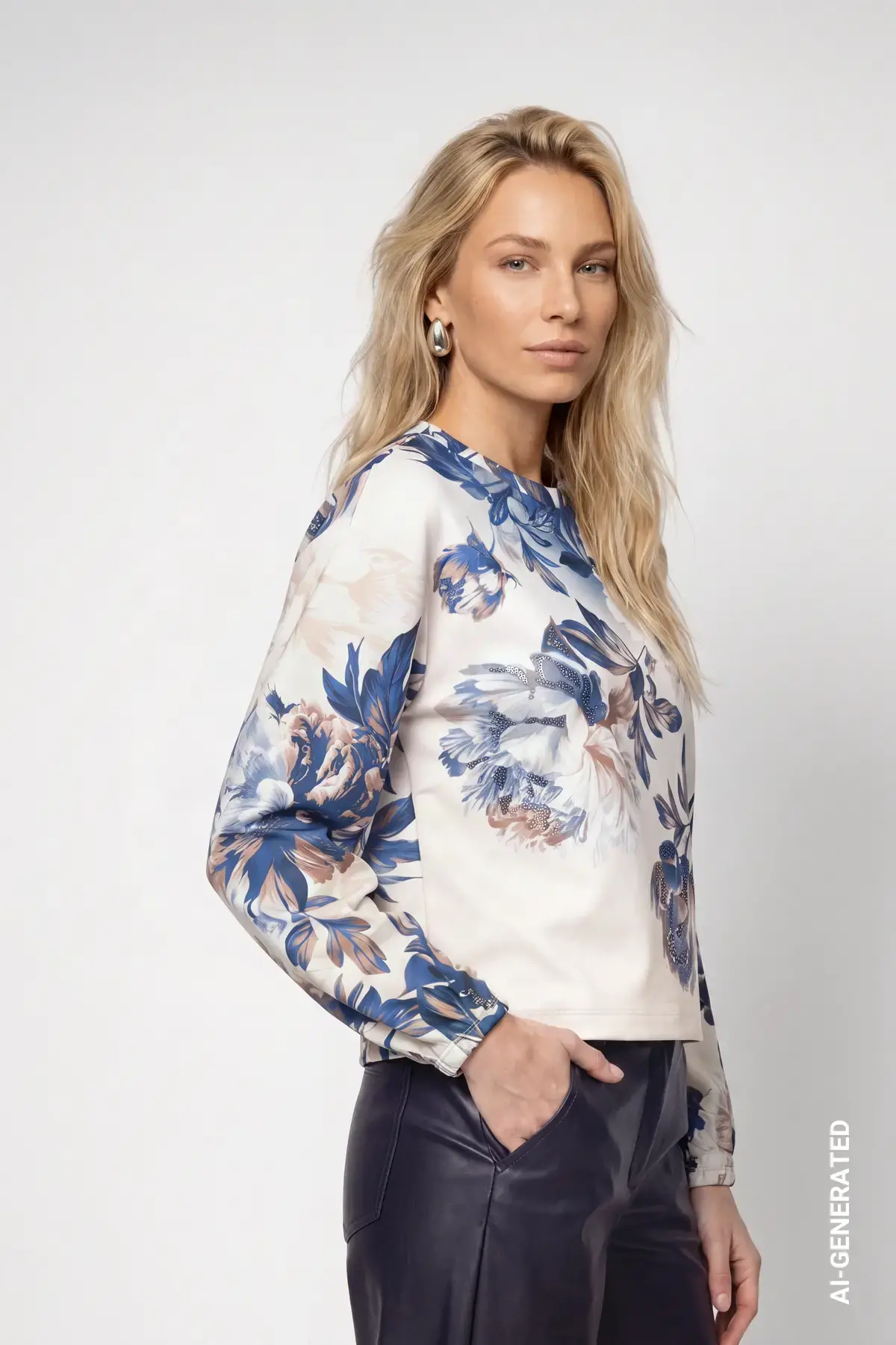 Sweatshirt met bloemenpatroon - Afbeelding 3