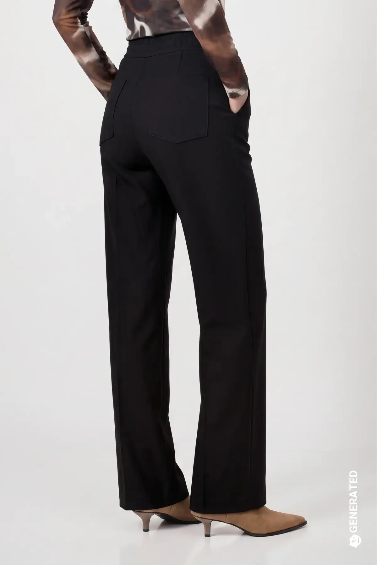 Brede broek met trekkoord - Afbeelding 2